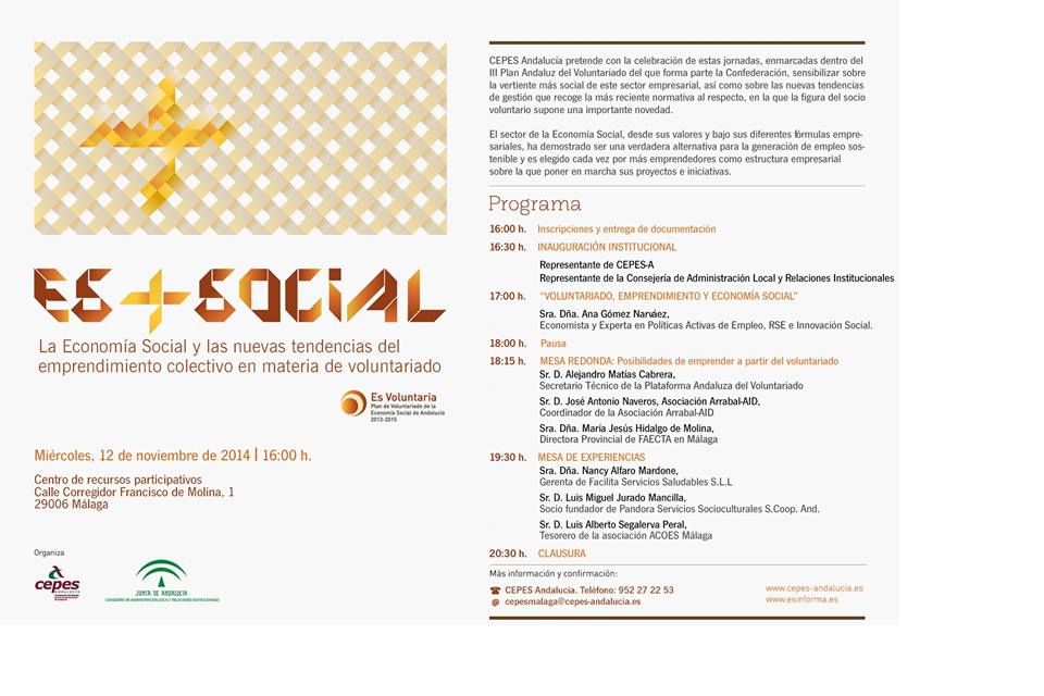 EC + SOCIAL. La Economía Social y las nuevas tendencias del emprendimiento colectivo en materia de voluntariado